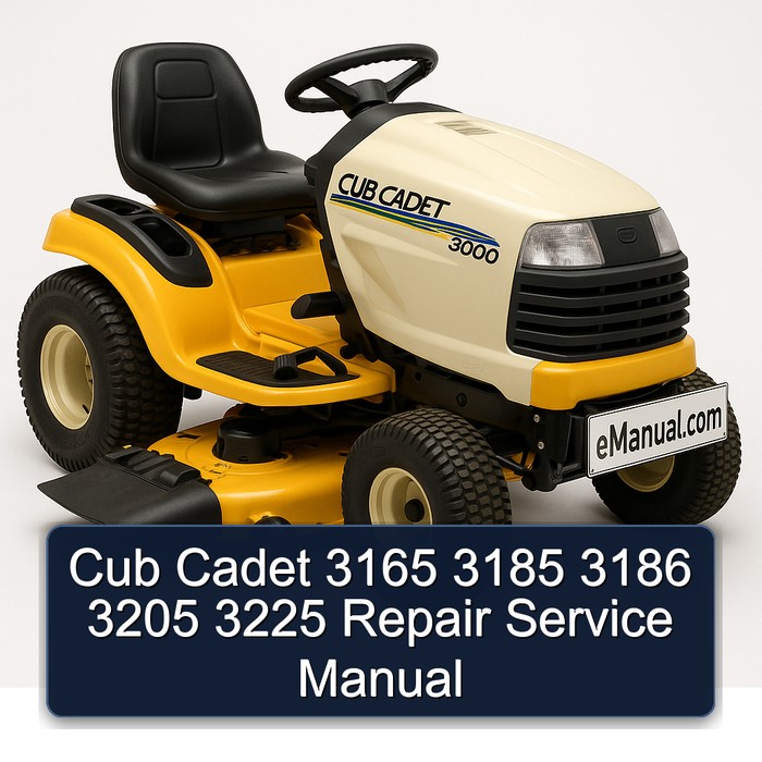 Cub Cadet 3165 3185 3186 3205 3225 Repair Service Manual