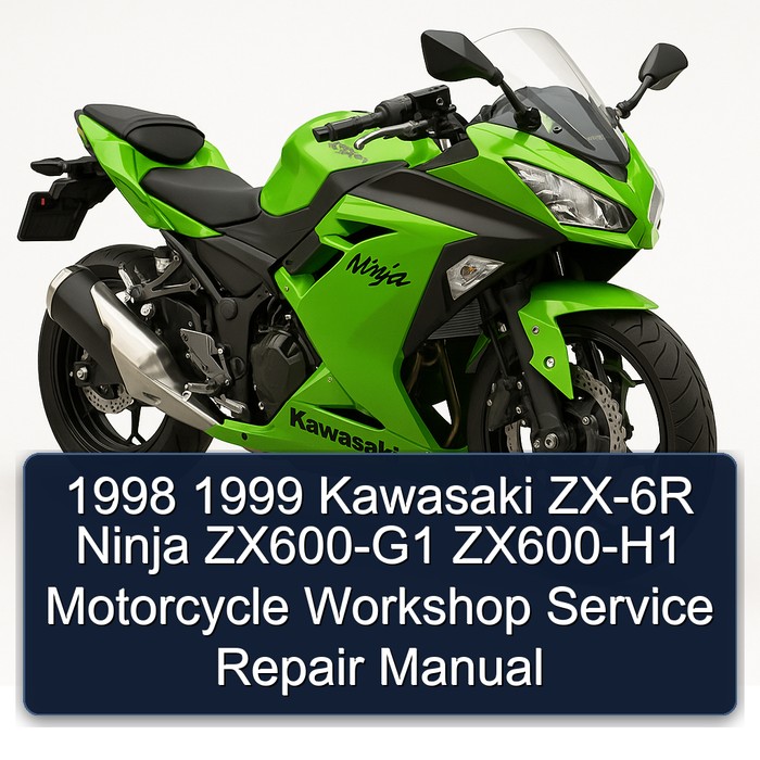 1998 1999 Kawasaki ZX-6R Ninja ZX600-G1 ZX600-H1 Motorcycle Workshop Service Repair Manual