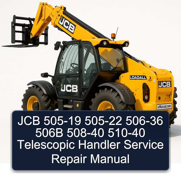 JCB 505-19 505-22 506-36 506B 508-40 510-40 Telescopic Handler Service Repair Manual