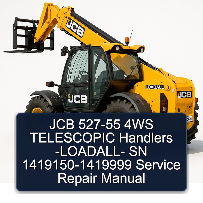 JCB 527-55 4WS TELESCOPIC Handlers -LOADALL- SN 1419150-1419999 Service Repair Manual